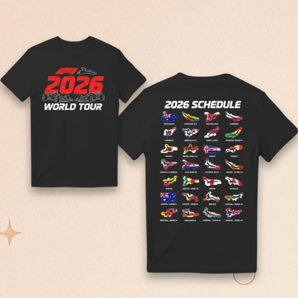 F1 2026 World Tour Race Schedule Shirt