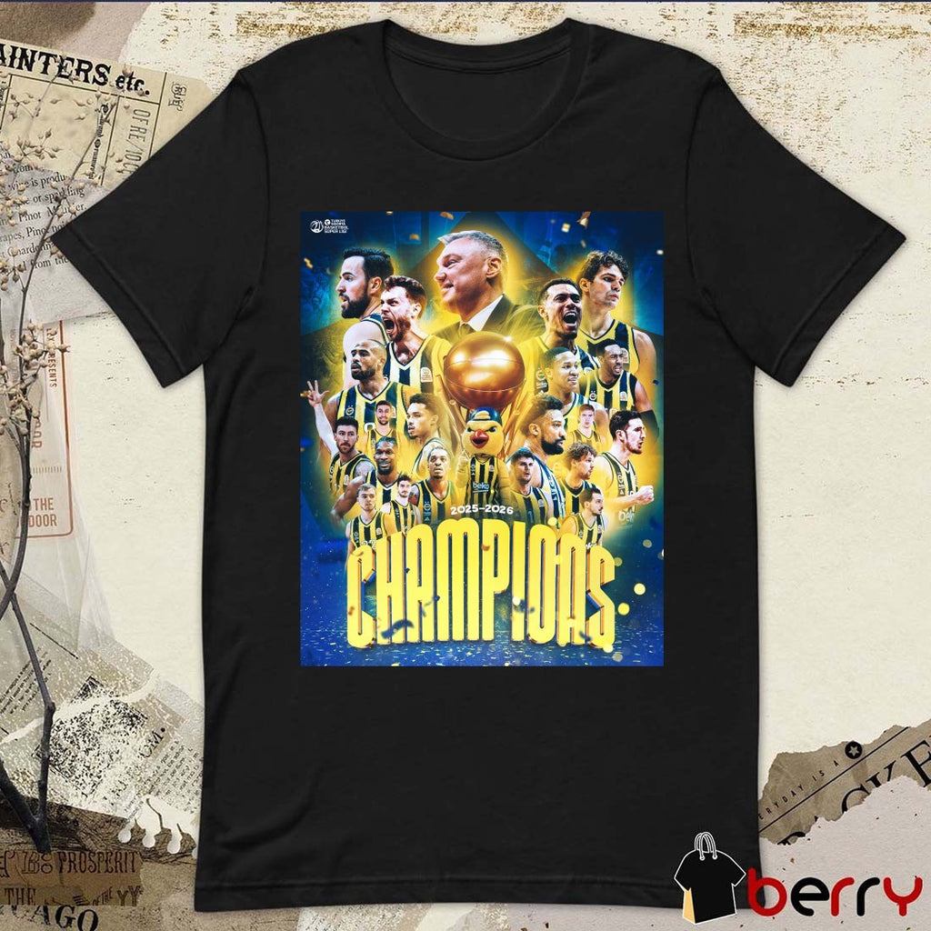 Fenerbahçe Beko 2025-2026 Turkish Basketball Super League championship Poster t-shirt