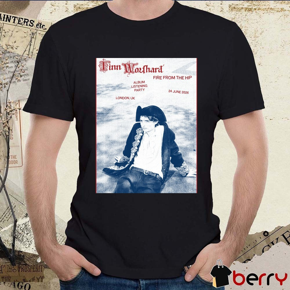 Finn Wolfhard Fire From The Hip June 24 2026 Album Listening Party London UK Poster t-shirt