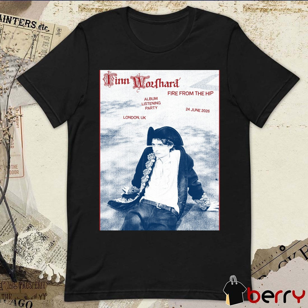 Finn Wolfhard Fire From The Hip June 24 2026 Album Listening Party London UK Poster t-shirt
