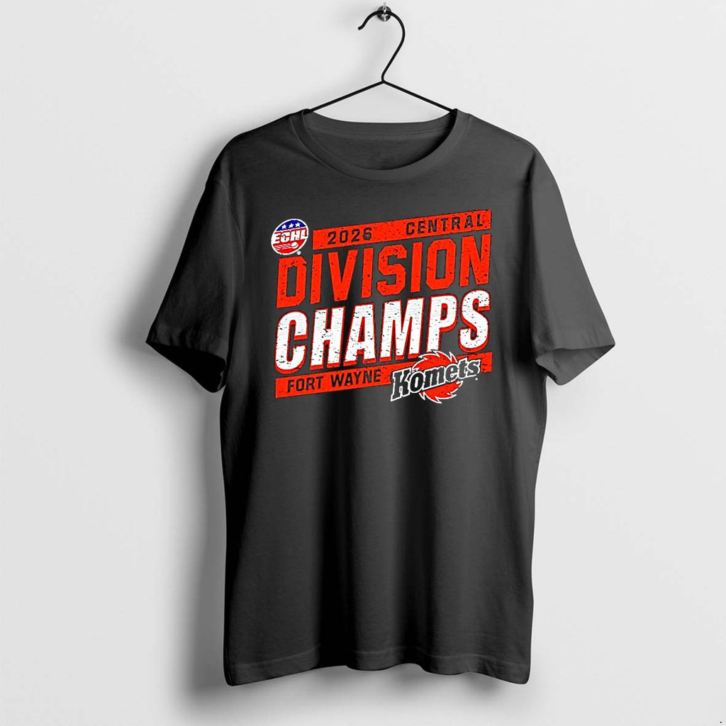 Official Fort Wayne Komets 2026 Echl Central Division Champs T Shirts Jpg