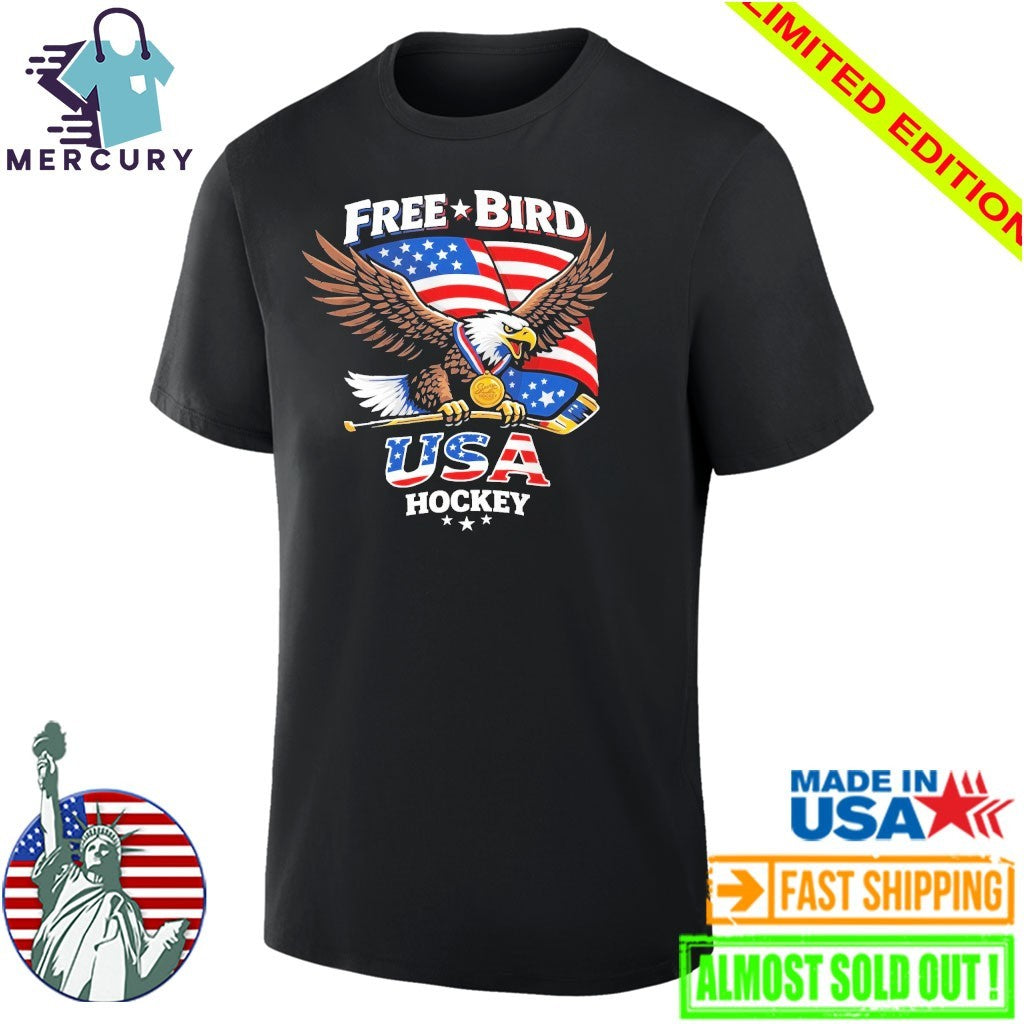 Free Bird USA Hockey Gold Medal Shirt