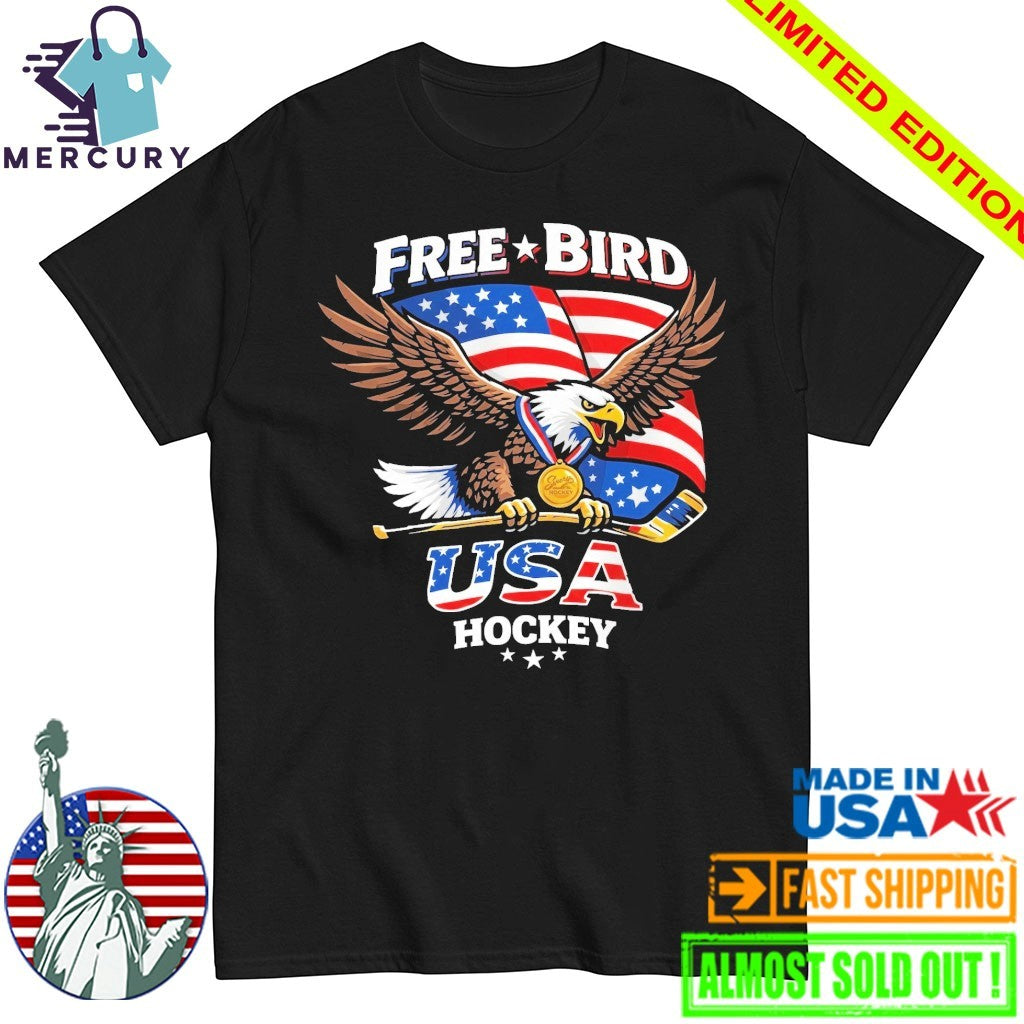 Free Bird USA Hockey Gold Medal Shirt