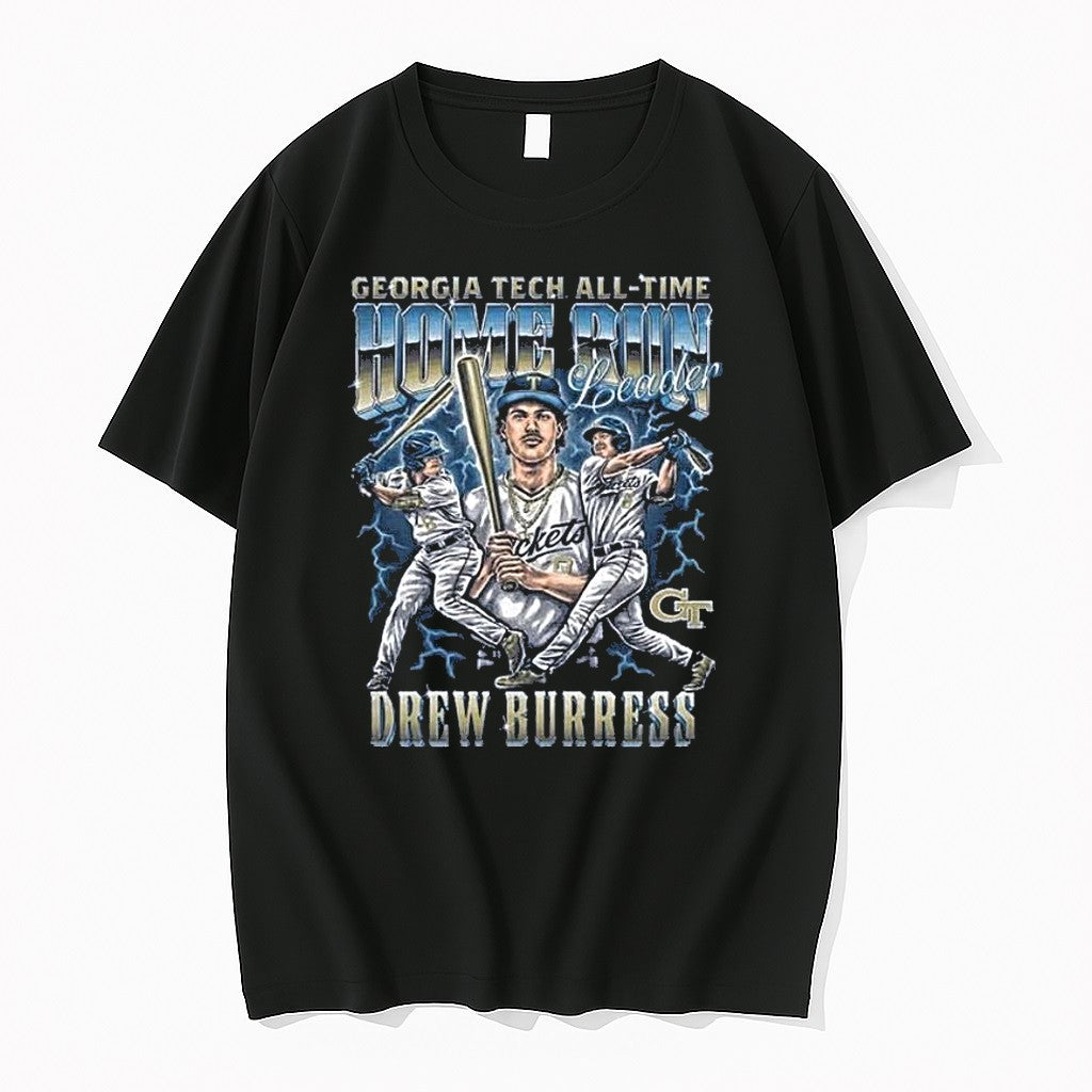 Official Georgia Tech All Time Homerun Leader Drew Burress 1 T Shirts Jpg
