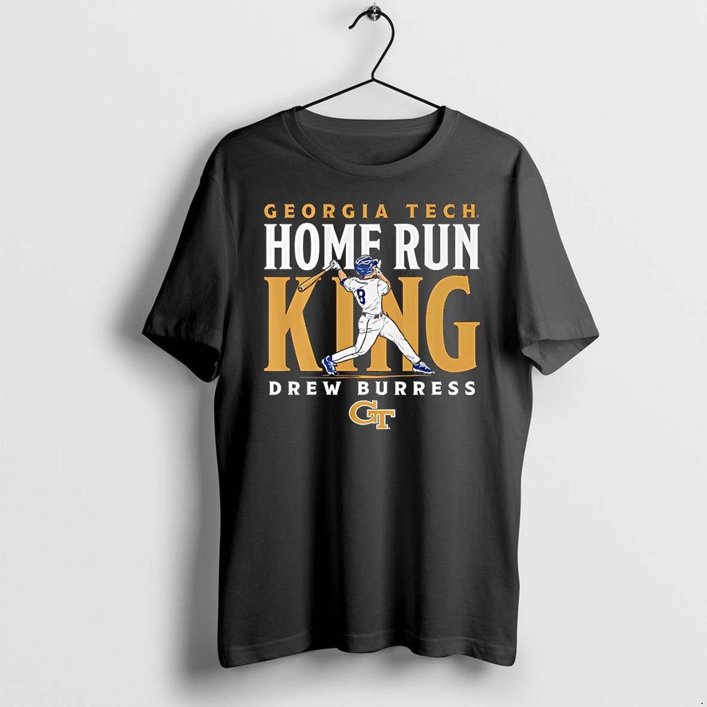 Official Georgia Tech Baseball Drew Burress Home Run King T Shirts Jpg
