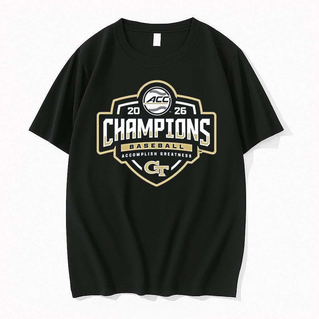 Official Georgia Tech Yellow Jackets 2026 Acc Baseball Tournament Champions 1 T Shirts