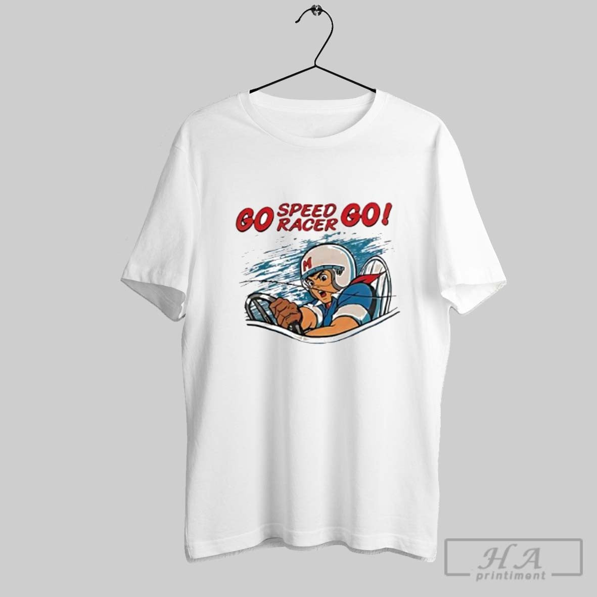 Official Go Speed Racer Go Retro Anime Cartoon Posters White