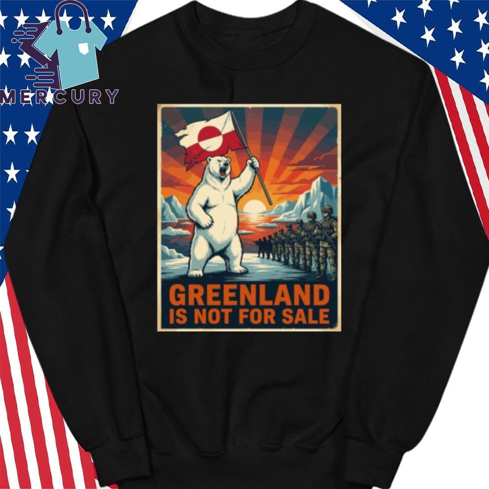 Greenland Is Not For Sale Bear Flag Greenlanders Shirt