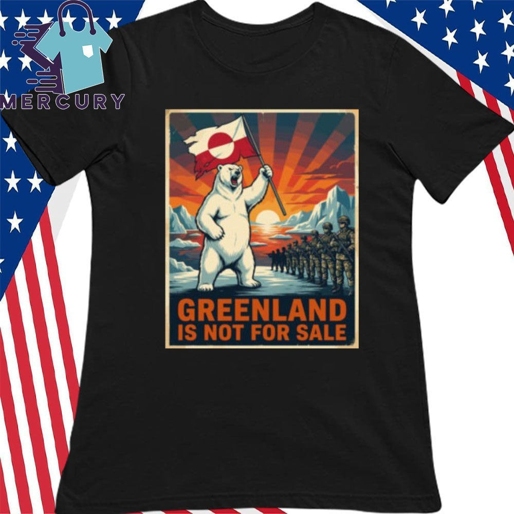 Greenland Is Not For Sale Bear Flag Greenlanders Shirt