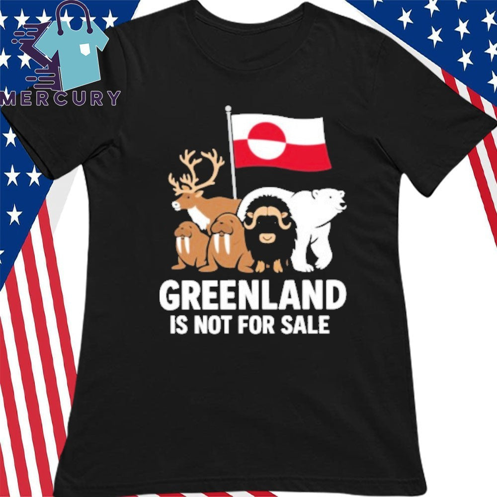 Greenland Not for Sale Greenland Flag Animals Greenlanders Shirt