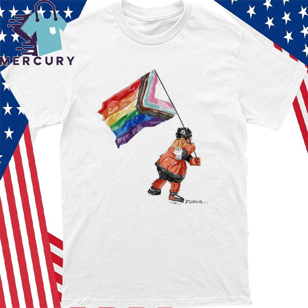 Gritty Mascot Pride Flag Shirt
