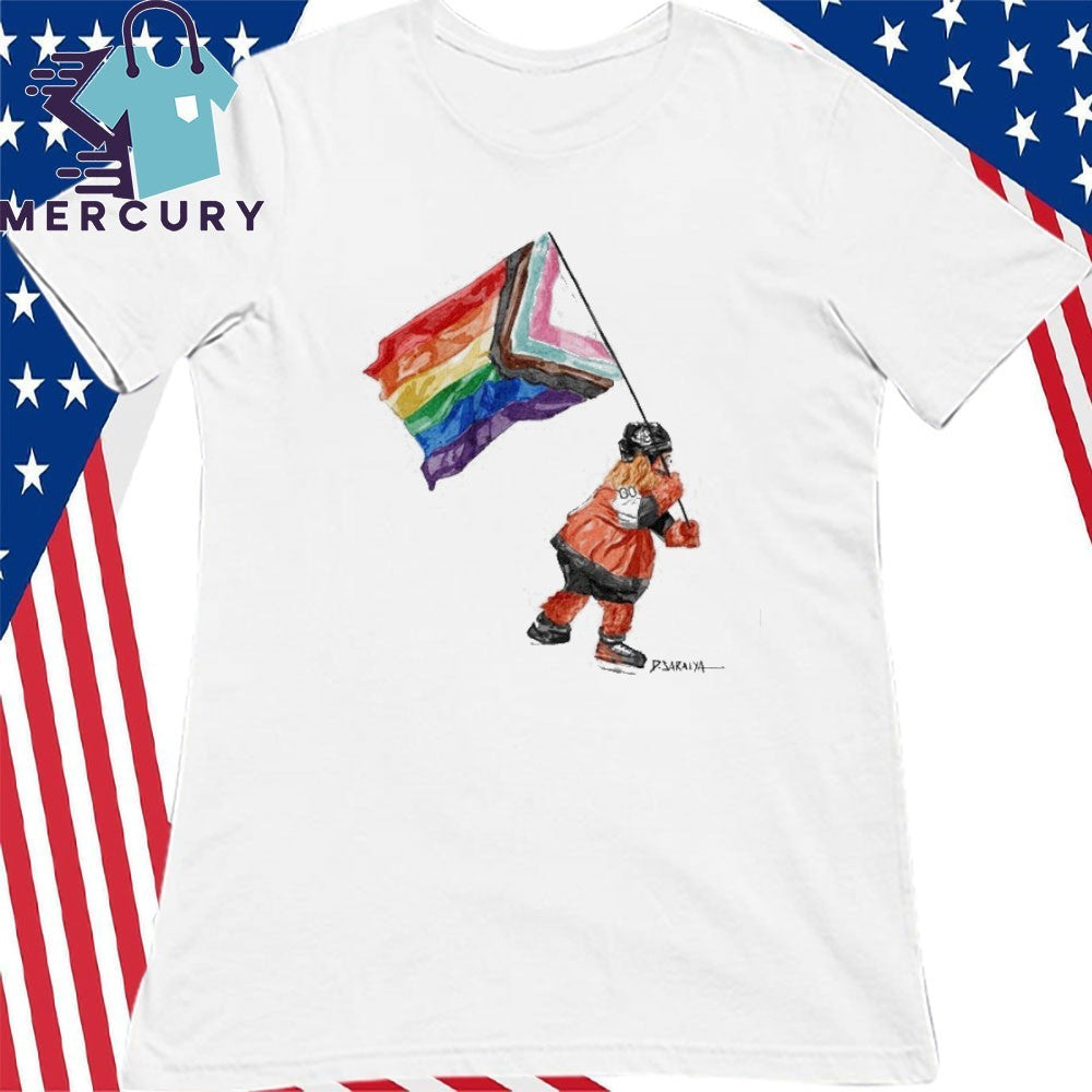 Gritty Mascot Pride Flag Shirt
