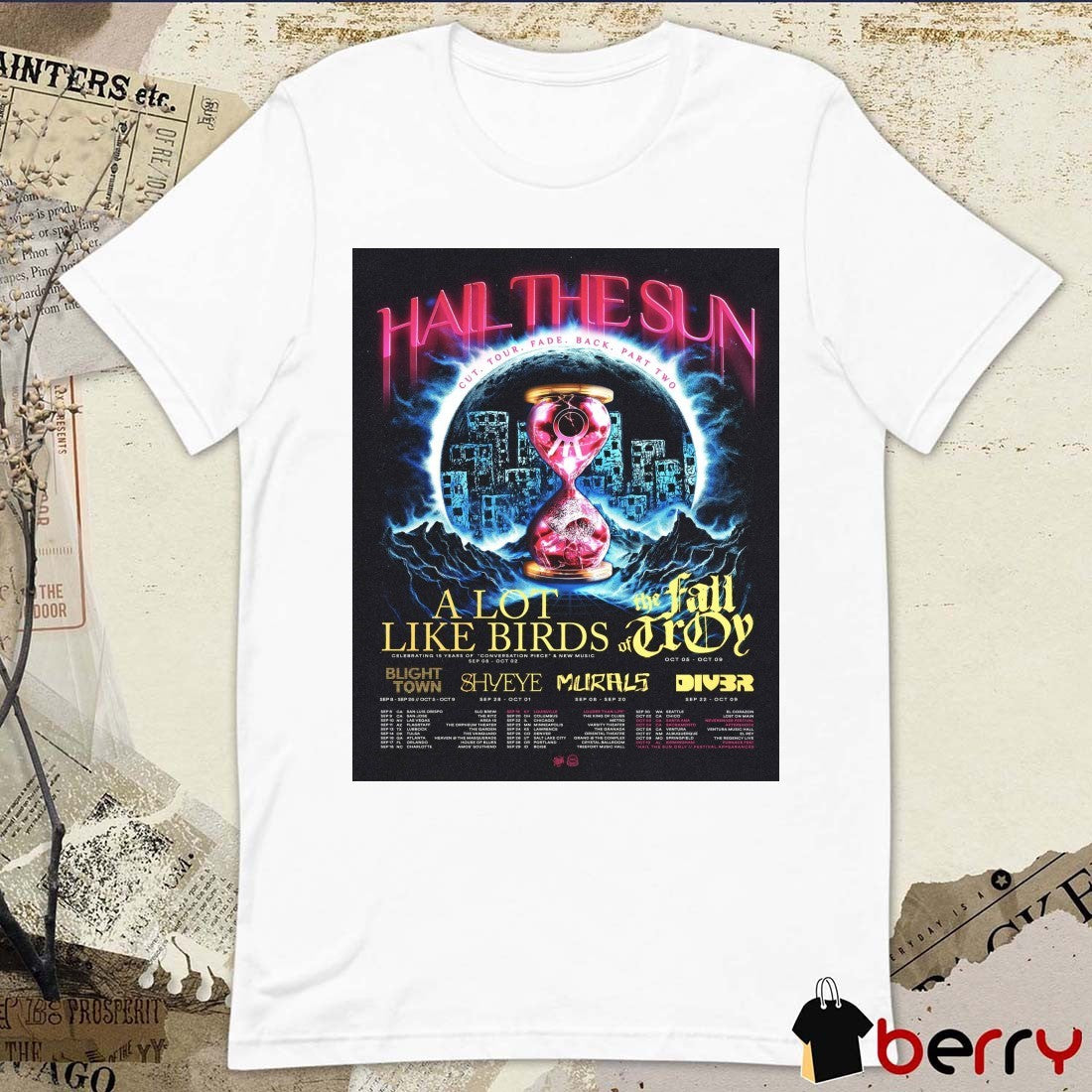 Hail The Sun Fall Tour Cut Tour Fade Back Part Two Tour Dates 2026 Poster t-shirt