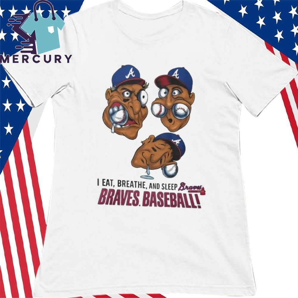 I Eat Breathe Sleep Braves Baseball Cartoon Shirt