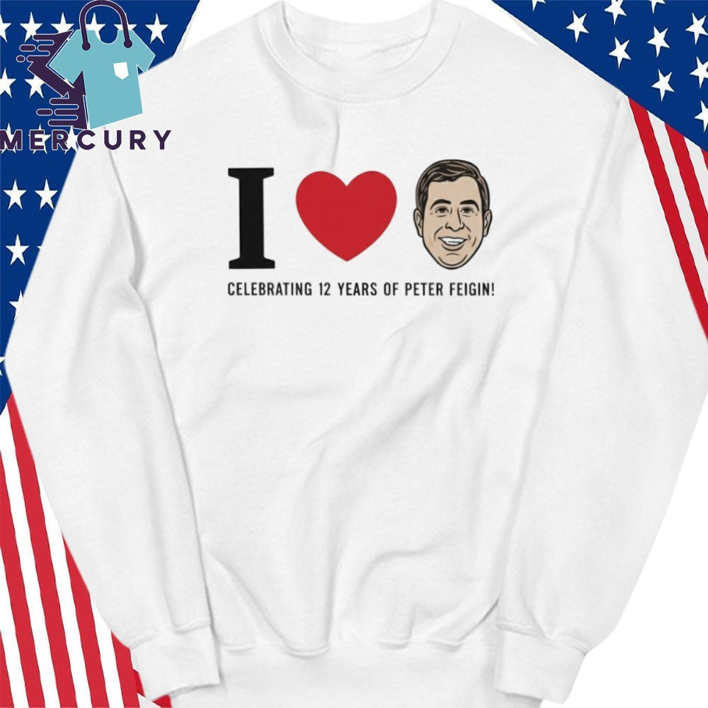 I Love Celebrating 12 Years Of Peter Feigin Shirt