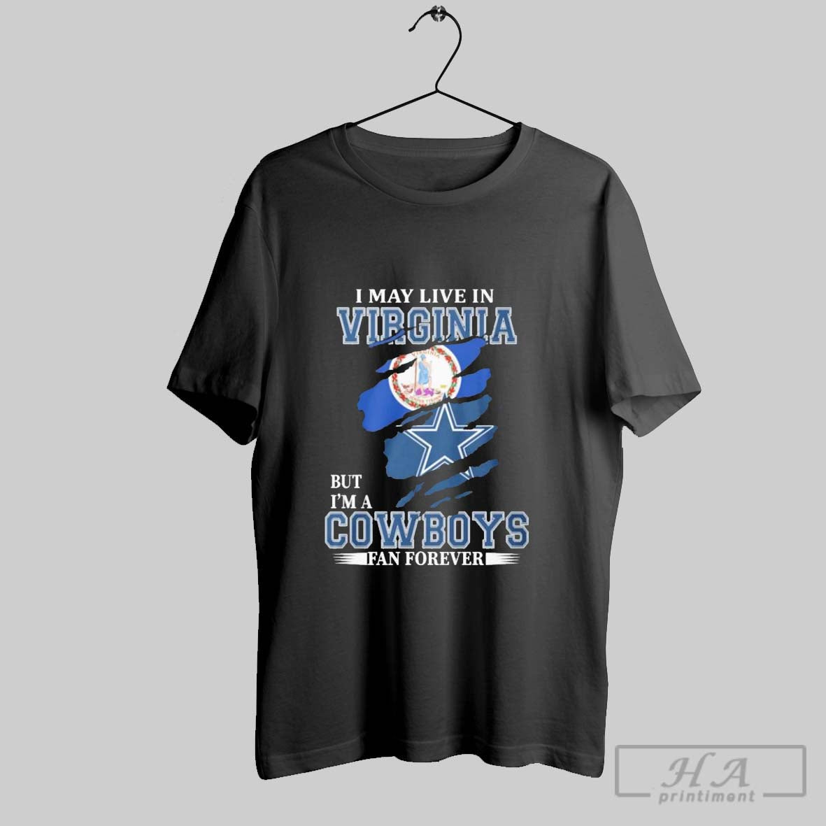 Official I May Live In Virginia But Im A Dallas Cowboys Fan Forever