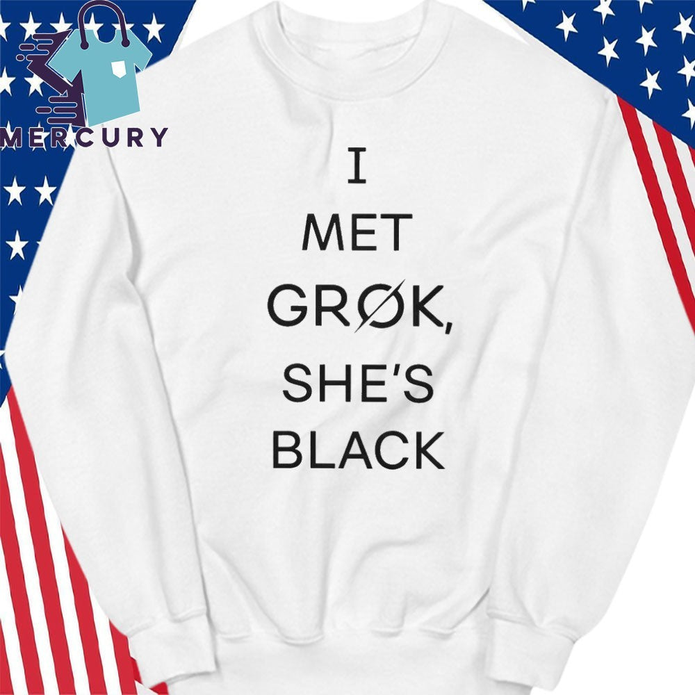 I Met Grok She’s Black Shirt