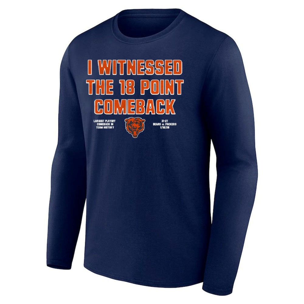 I Witnessed The 18 Point Comeback Bears Beat 31-27 Packers Shirt