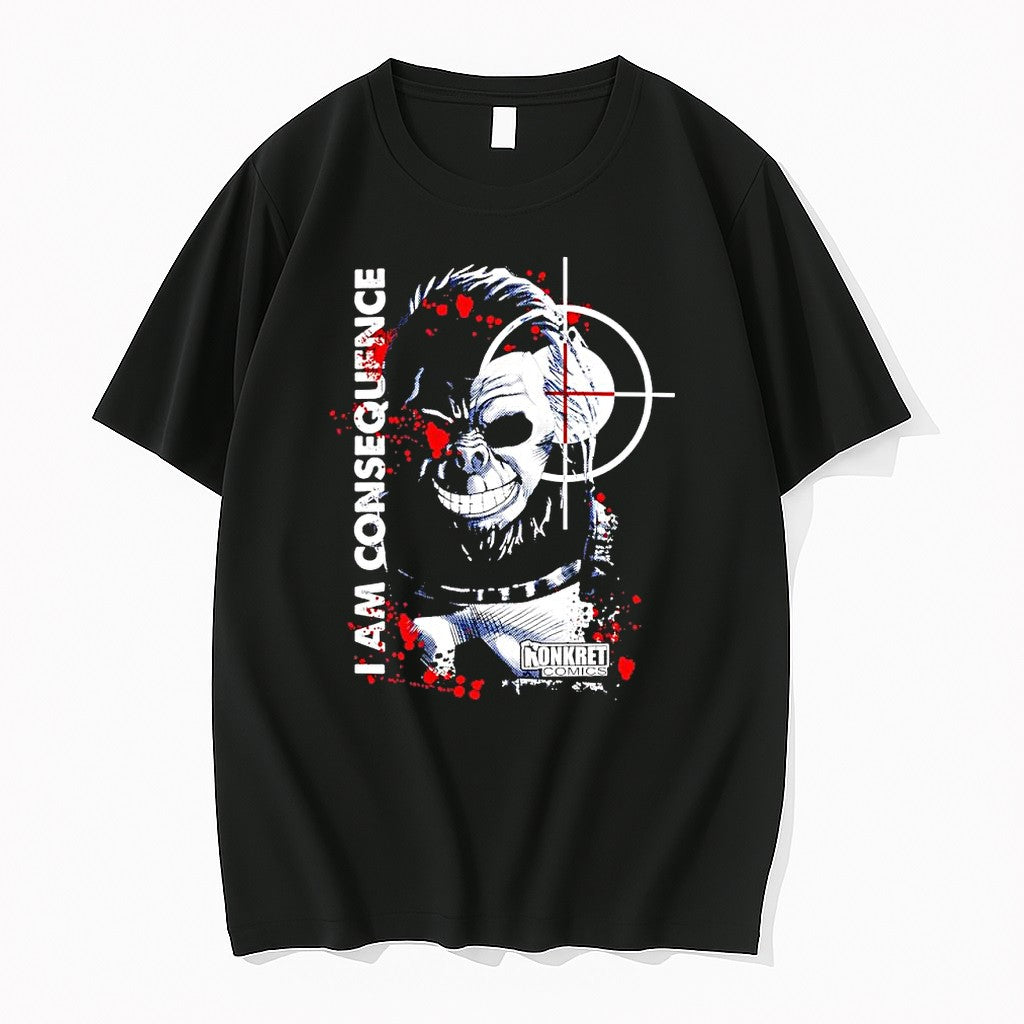 Official I Am Consequence Gorilla Skull Target Konkret Comics T Shirts Jpg