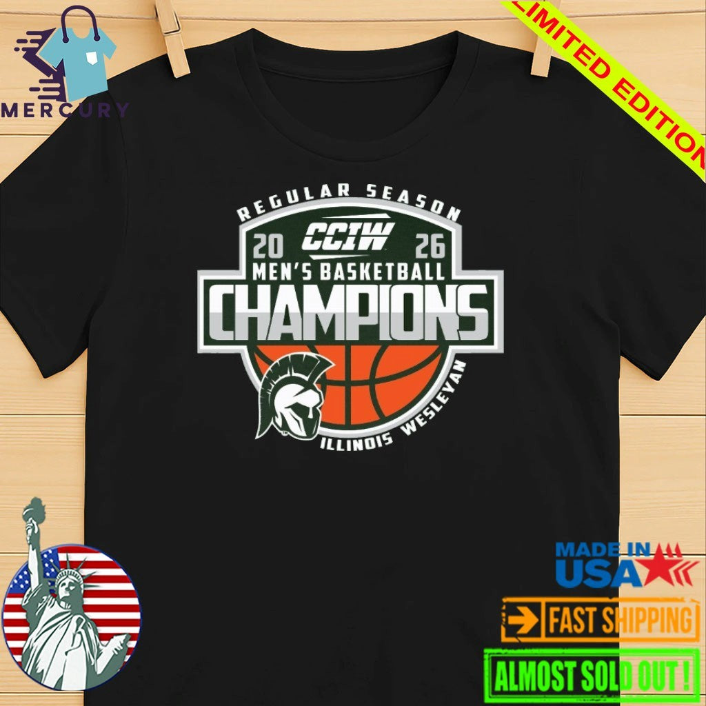 Illinois Wesleyan 2026 Men’s Basketball CCIW Regular Season Champions Shirt