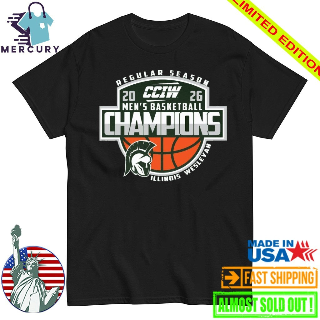 Illinois Wesleyan 2026 Men’s Basketball CCIW Regular Season Champions Shirt