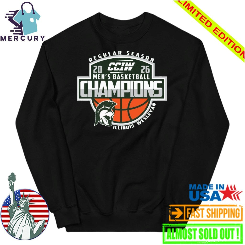 Illinois Wesleyan 2026 Men’s Basketball CCIW Regular Season Champions Shirt