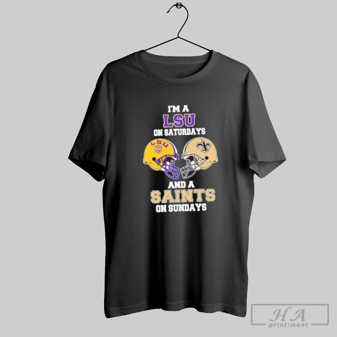 Official Im A Lsu On Saturdays And A Saints On Sundays Football Helmet