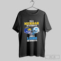 Official Im A Michigan On Saturdays And A Lions On Sundays Football Helmet