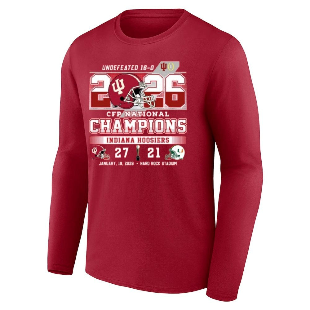 Indiana Beat Miami 27-21 Undefeated 16-0 2026 CFP National Champions Shirt