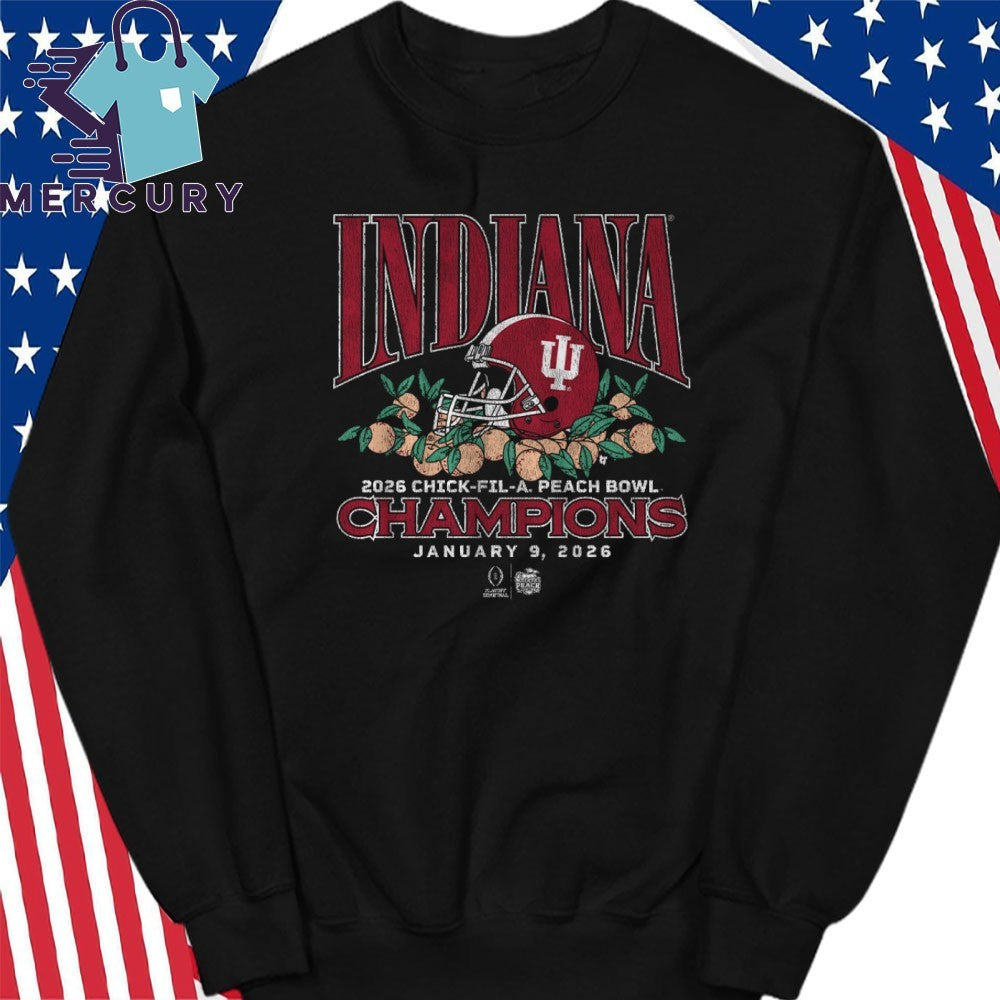 Indiana Football 2026 CFP Peach Bowl Champions Helmet Shirt