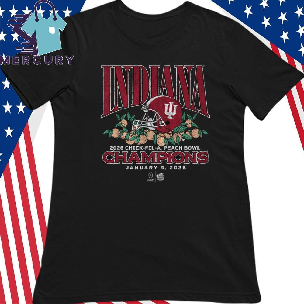 Indiana Football 2026 CFP Peach Bowl Champions Helmet Shirt
