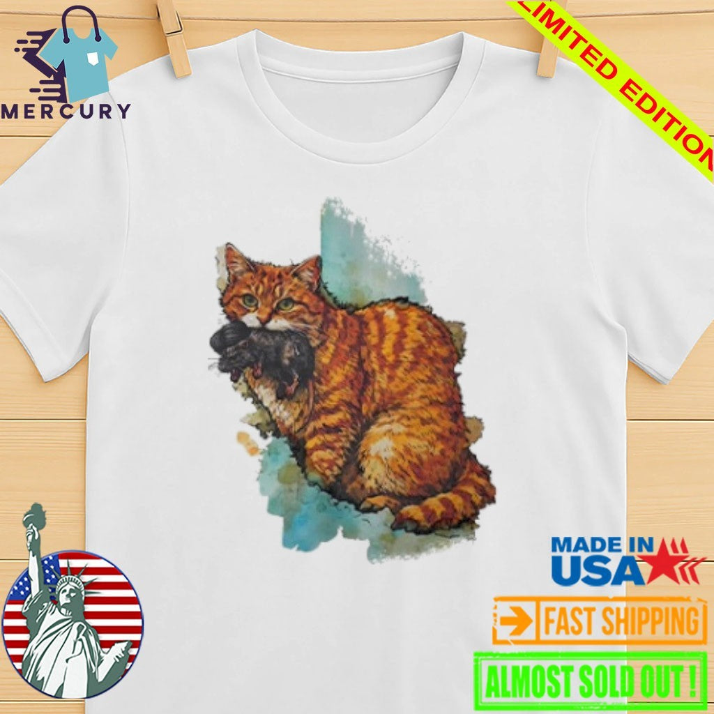 Iran Map Orange Tabby Cat Shirt