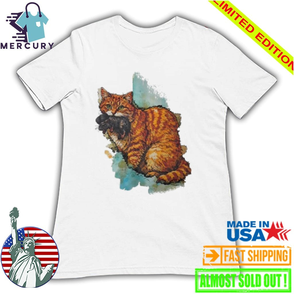 Iran Map Orange Tabby Cat Shirt