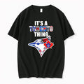 Official Its A Toronto Thing Toronto Blue Jays Raptors Maple Leafs Logos Mashup T Shirts