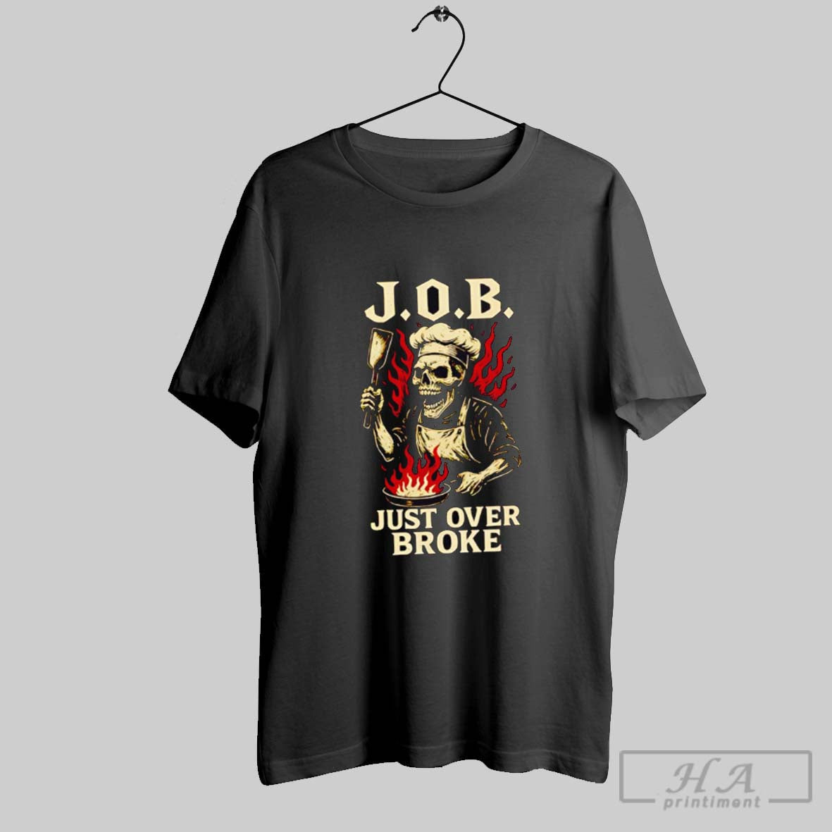 Official J O B Just Over Broke Skeleton Fiery