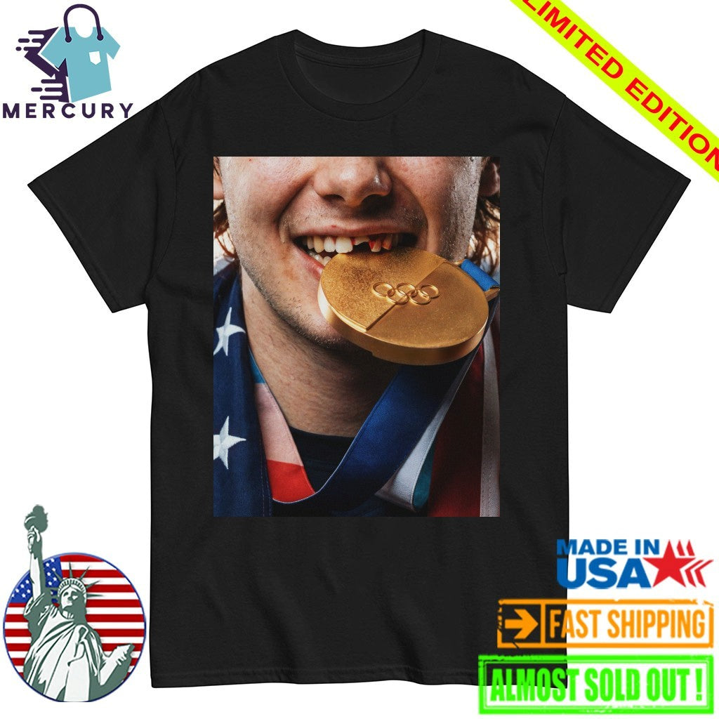 Jack Hughes Gold Medal Shirt