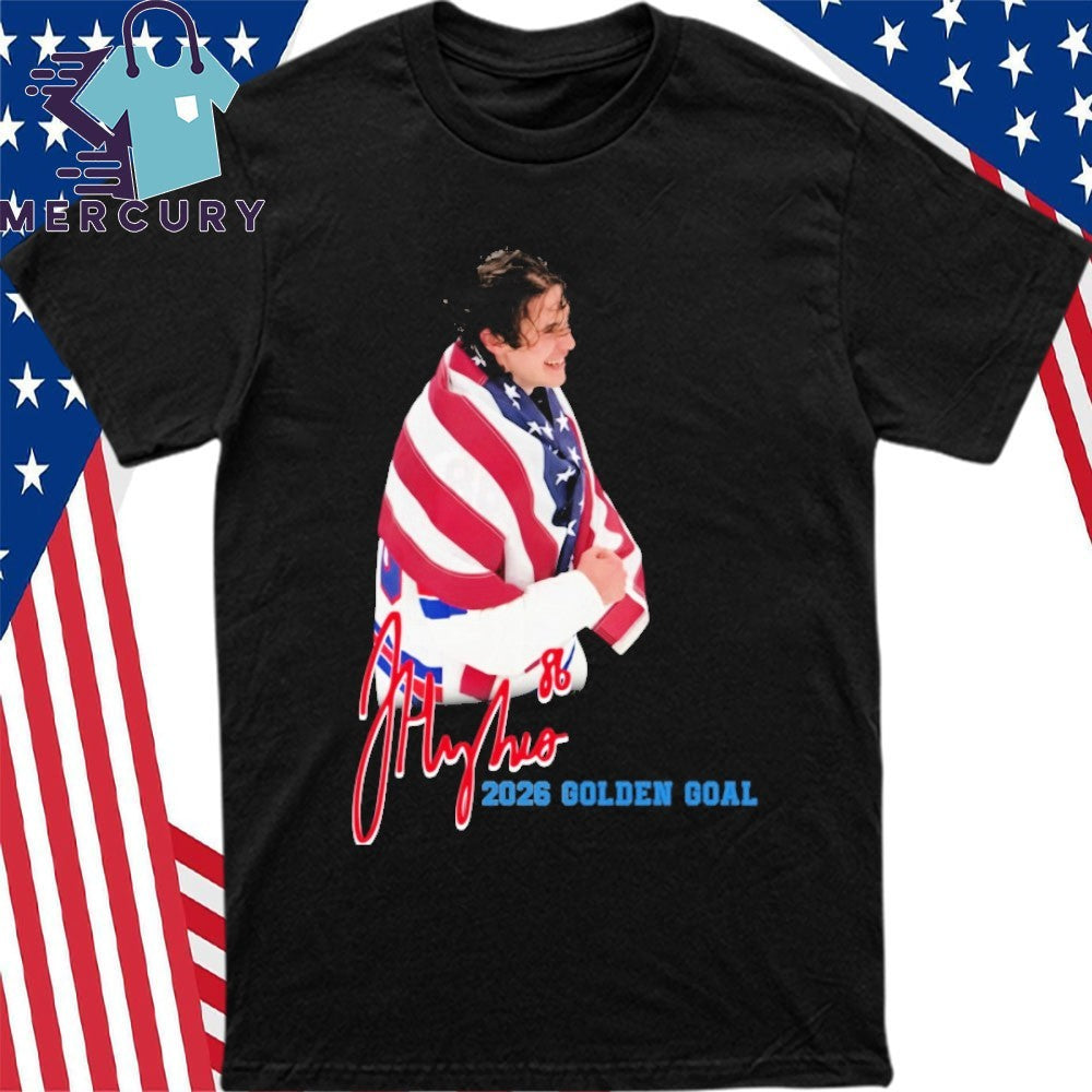 Jack Hughes Golden Goal 2026 Shirt