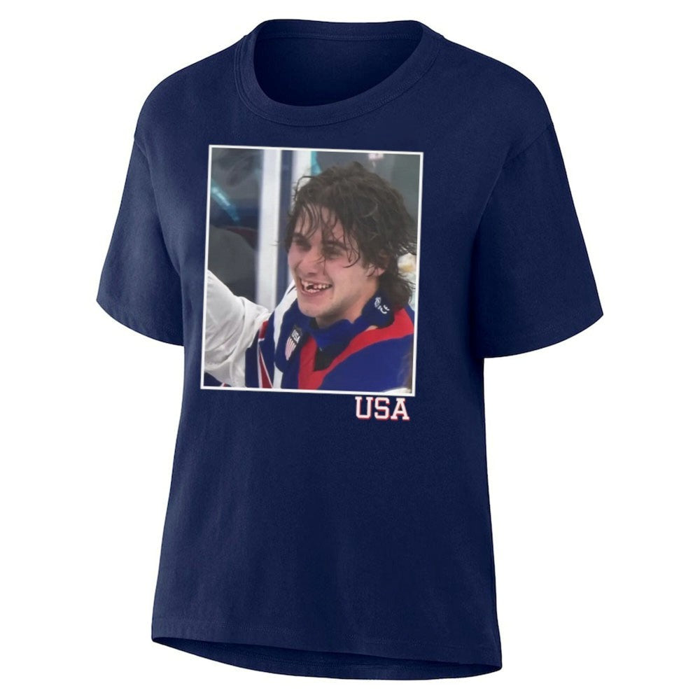 Jack Hughes OT Winner USA Shirt