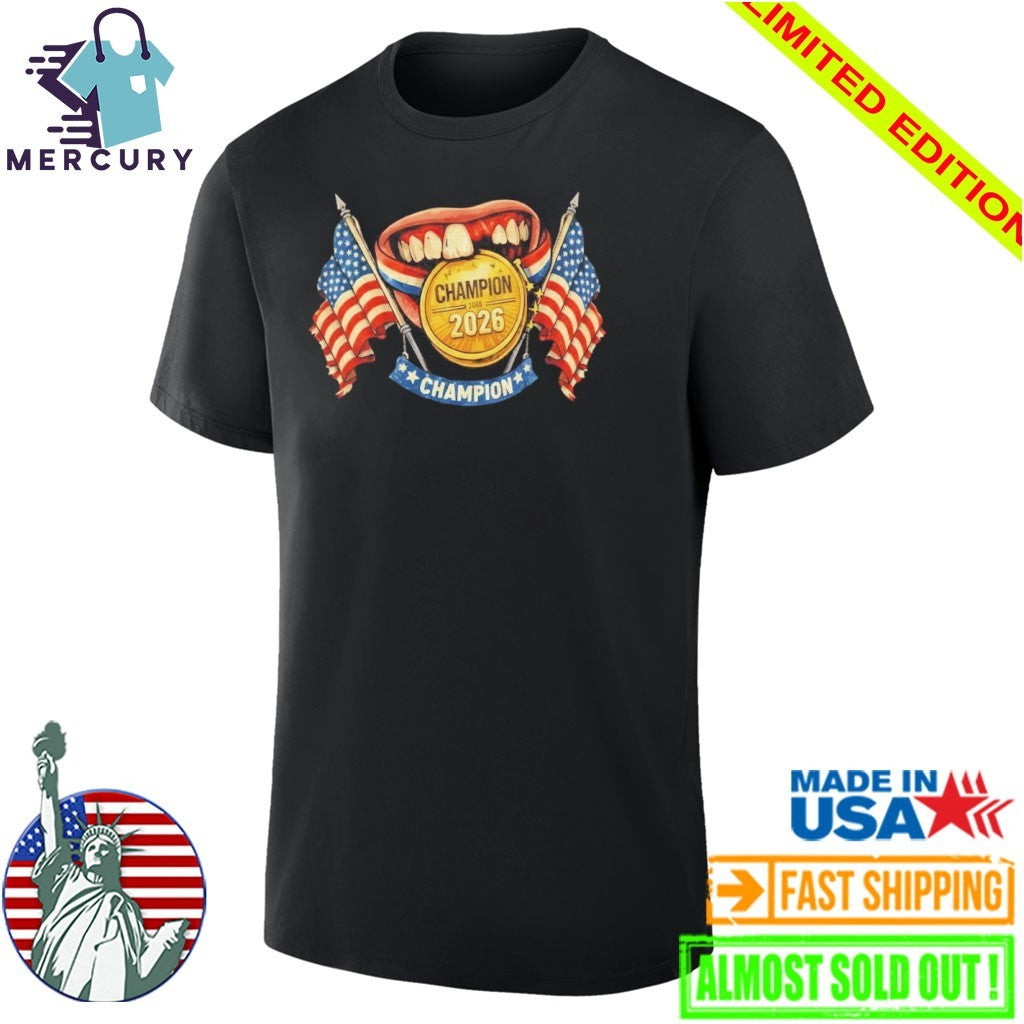 Jack Hughes Toothless Golden Goal Team USA Hockey Champions Shirt