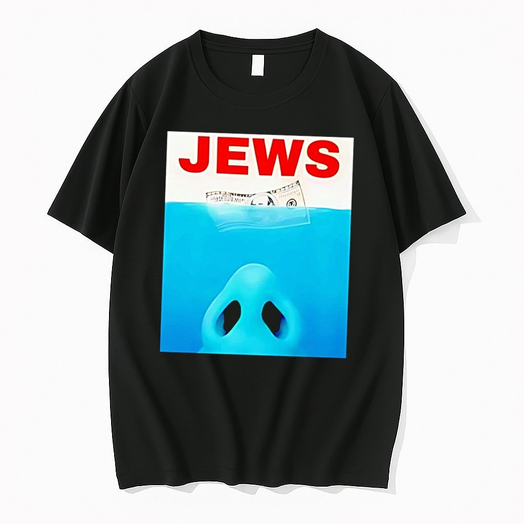 Official Jaws X Jews Dolar Black T Shirts Jpg