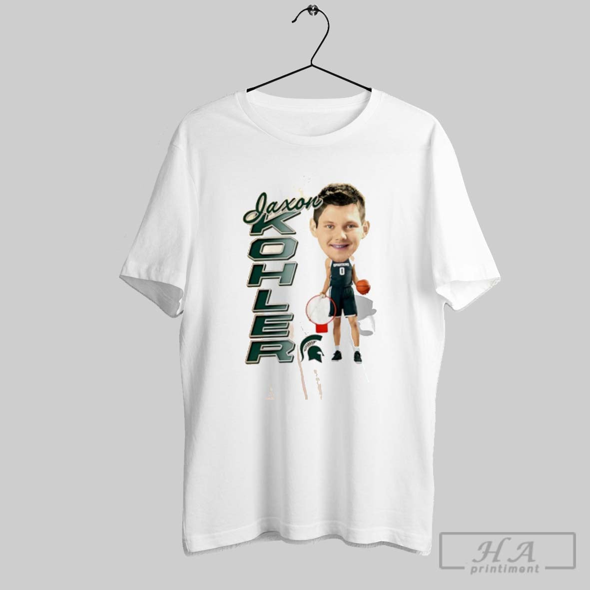 Official Jaxon Kohler Michigan State Spartans Ncaa Caricature