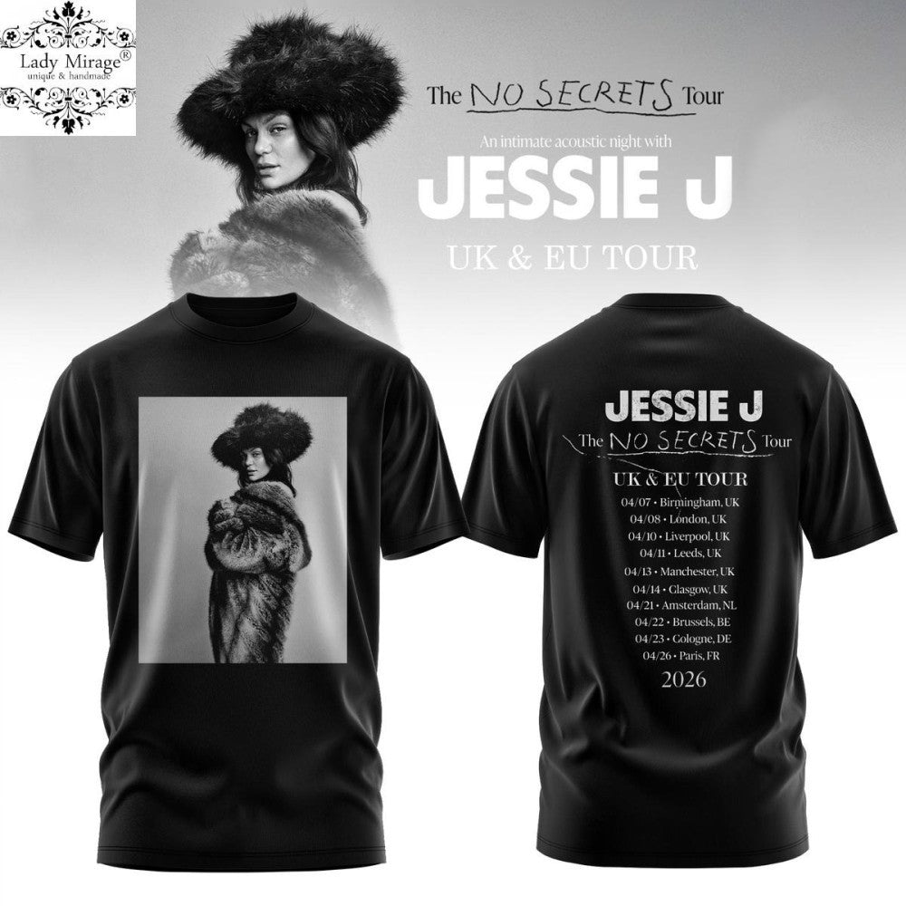 Jessie J The No Secrets Tour 2026 Shirt