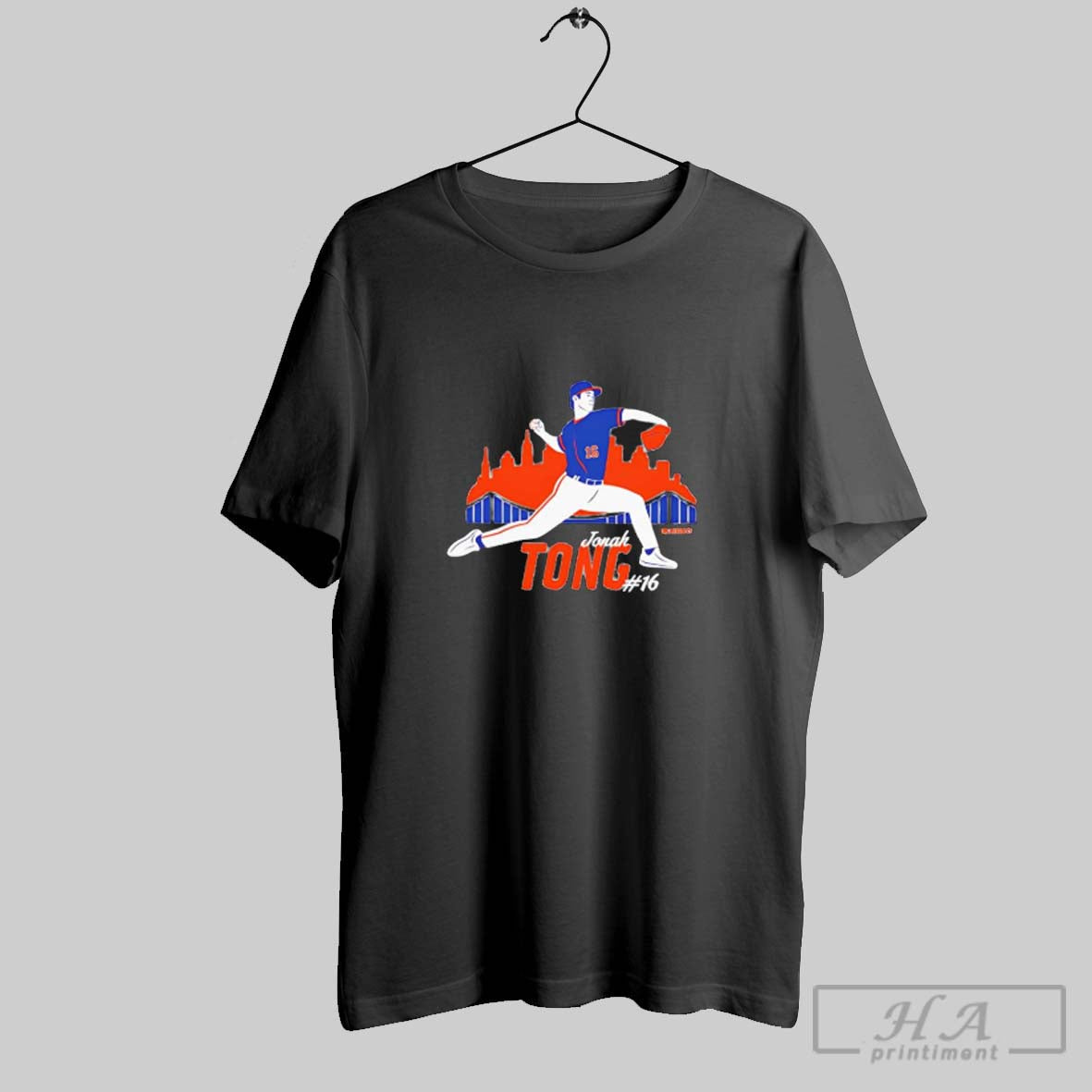 Official Jonah Tong New York Mets Baseball The Canadian Cannon Number 16