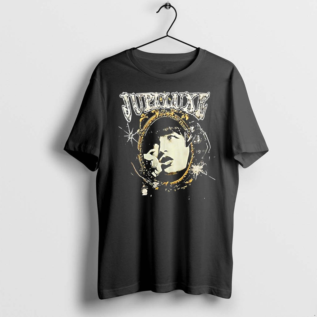 Official Jupiluxe Distressed Glam Rock Singer Mirror T Shirts Jpg