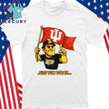 Just For Today Purdue Pete With Flag Indiana Hoosier Shirt