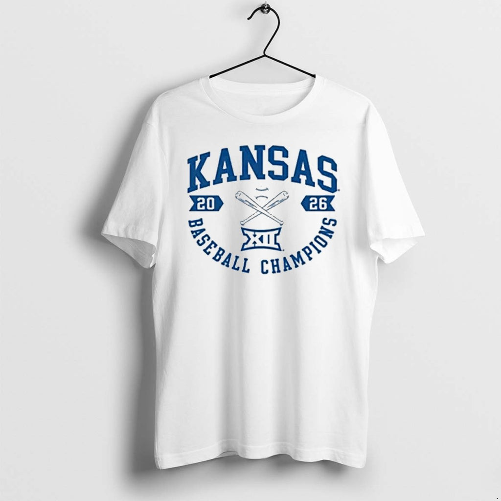 Official Kansas Jayhawks Summit Sportswear 2026 Big 12 Baseball Tournament Champions 1 T Shirts