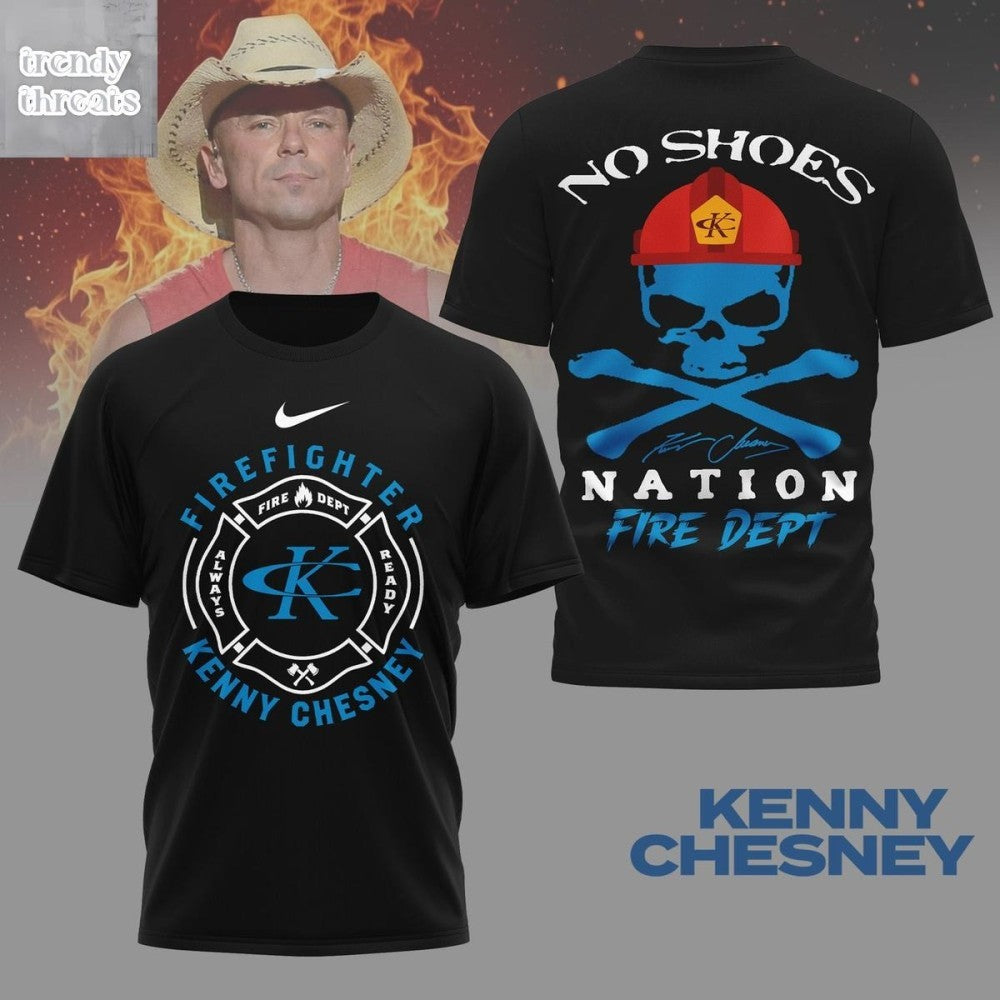 Kenny Chesney Firefighter No Shoes Nation Shirt