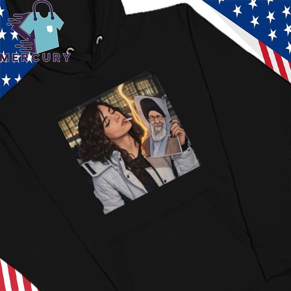 Khamenei In Ashes Cigarette Of Rebellion Iran Revolution Shirt