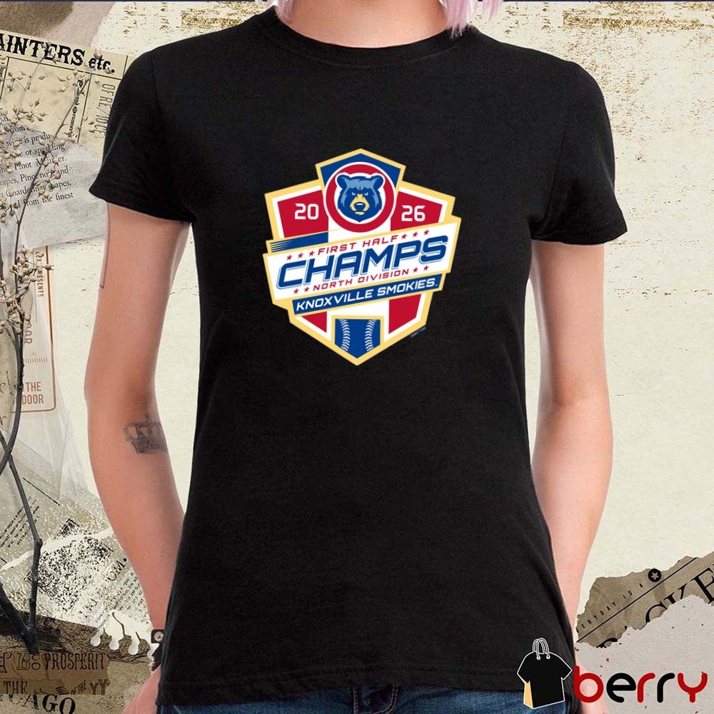 Knoxville Smokies 2026 MiLB North Division First Half Champions Playoff Logo t-shirt