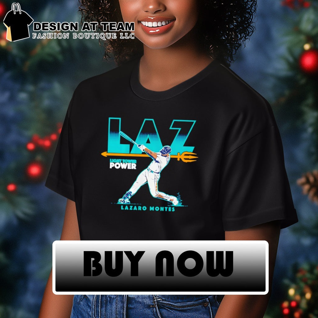 Lazaro Montes Laz light tower power Seattle Mariners baseball shirt